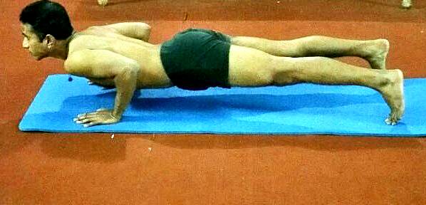 Chaturanga Dandasana (Four-Limbed Staff Pose) - Raj Yoga Rishikesh